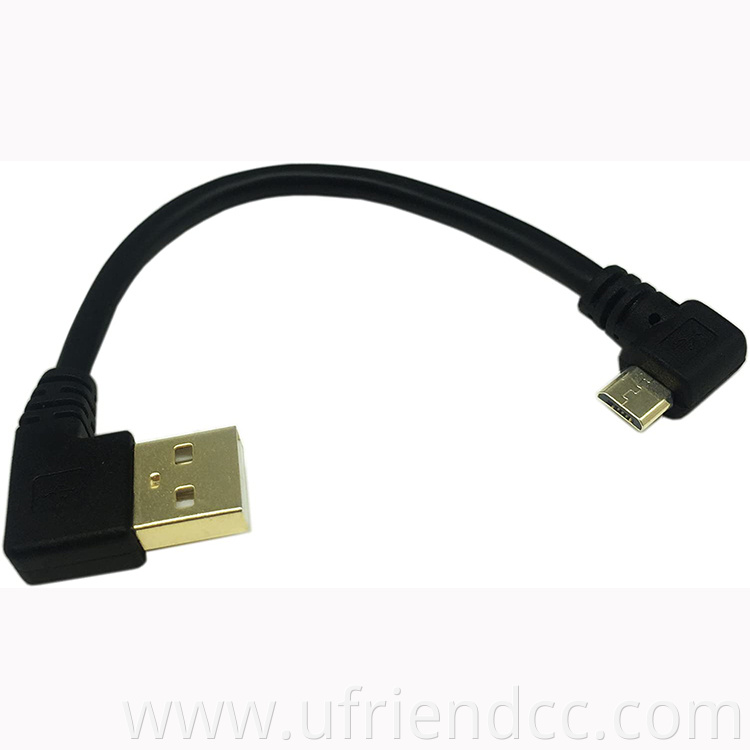 90 Degree Right Angled Micro USB to Standard B Type Printer Scanner Hard Disk Cable